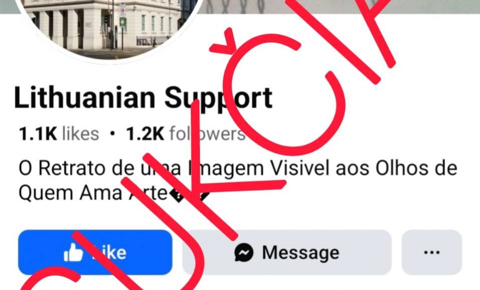 Dėmesio – įspėjame dėl sukčių, apsimetančių ambasada socialiniuose tinkluose