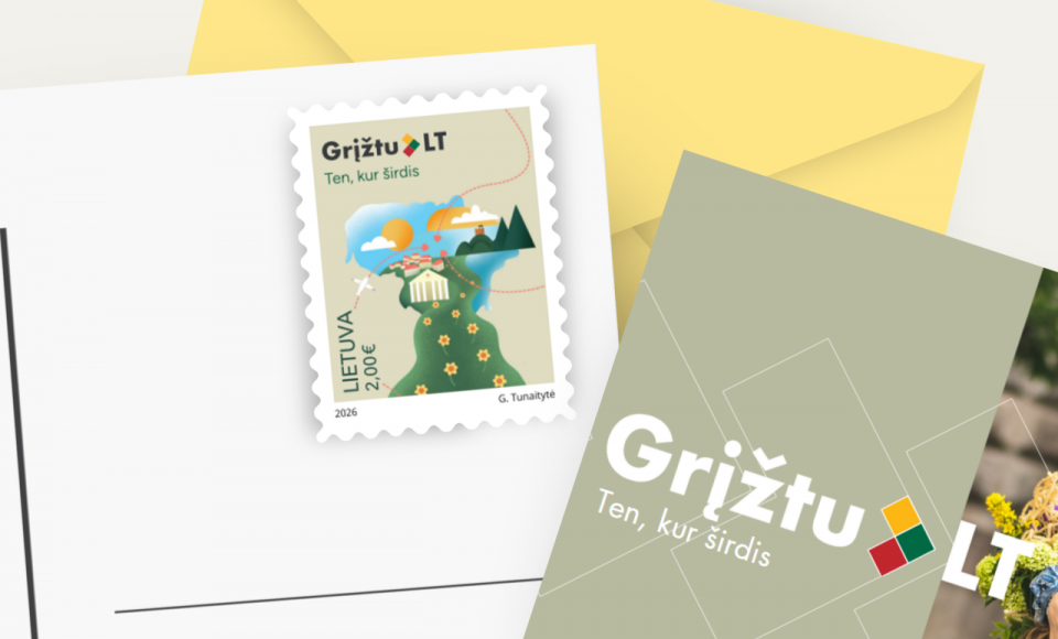 Po pasaulį pasklido pašto ženklas „Grįžtu LT – ten, kur širdis“