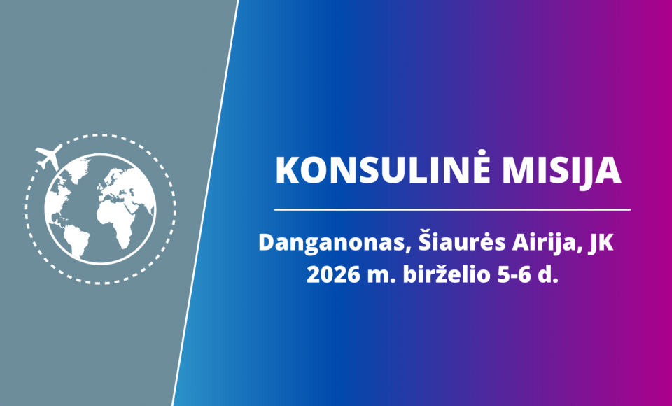 Birželio 5-6 d. rengiama konsulinė misija Danganone, Šiaurės Airijoje